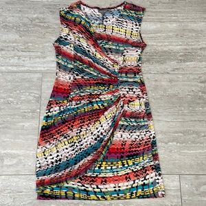 Dress Barn Abstract Print Dress EUC